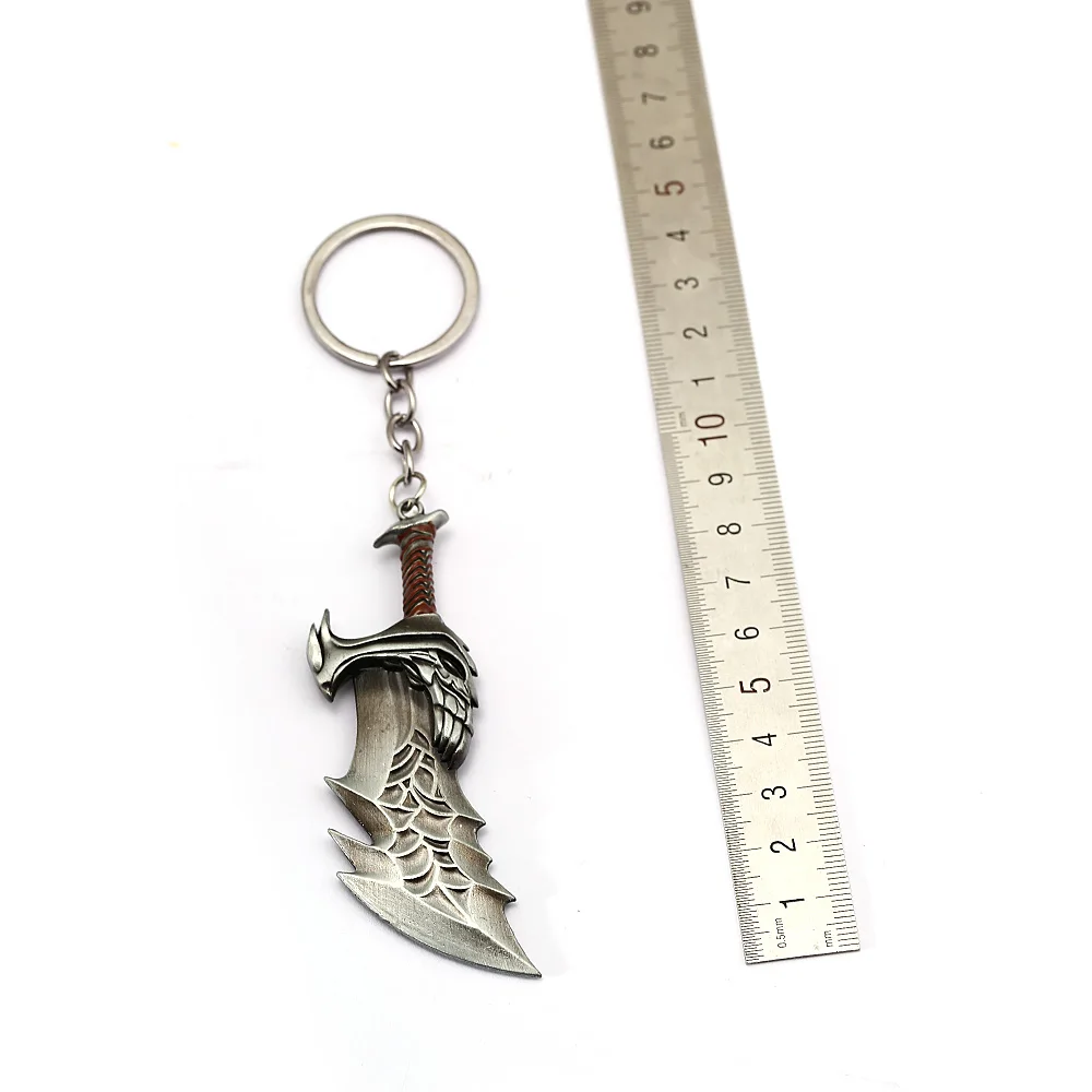 Nuevo Dios de la guerra KRATOS arma cuchillas del caos llavero Cool Metal llaveros regalo hombres Chaveiro llavero juego joyería coche llavero