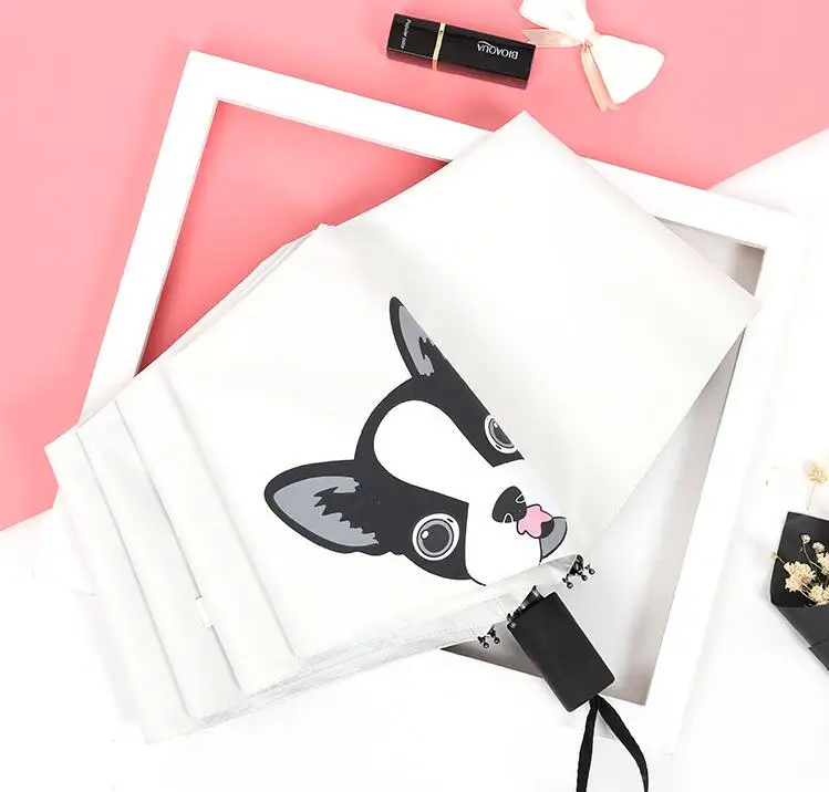 

Fully automatic umbrella cartoon students three fold umbrella sunumbrella anti-ultraviolet advertising umbrella free shipping