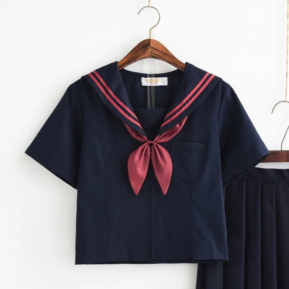 Школьная форма японского класса с моряком, школьная форма для студентов, одежда для косплея для девочек, аниме, костюм морской школьницы - Цвет: Only Top Short