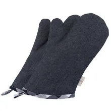 Neoviva прочные джинсовые перчатки для духовки для детей на кухне в клетку Tiffany темно-синие перчатки для выпечки Кухонные инструменты для гриля