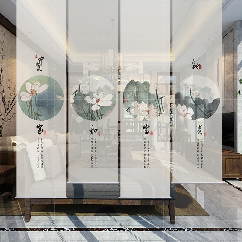 Lotus Curtain Room Divide Biombo Screen Patterns Designs Window