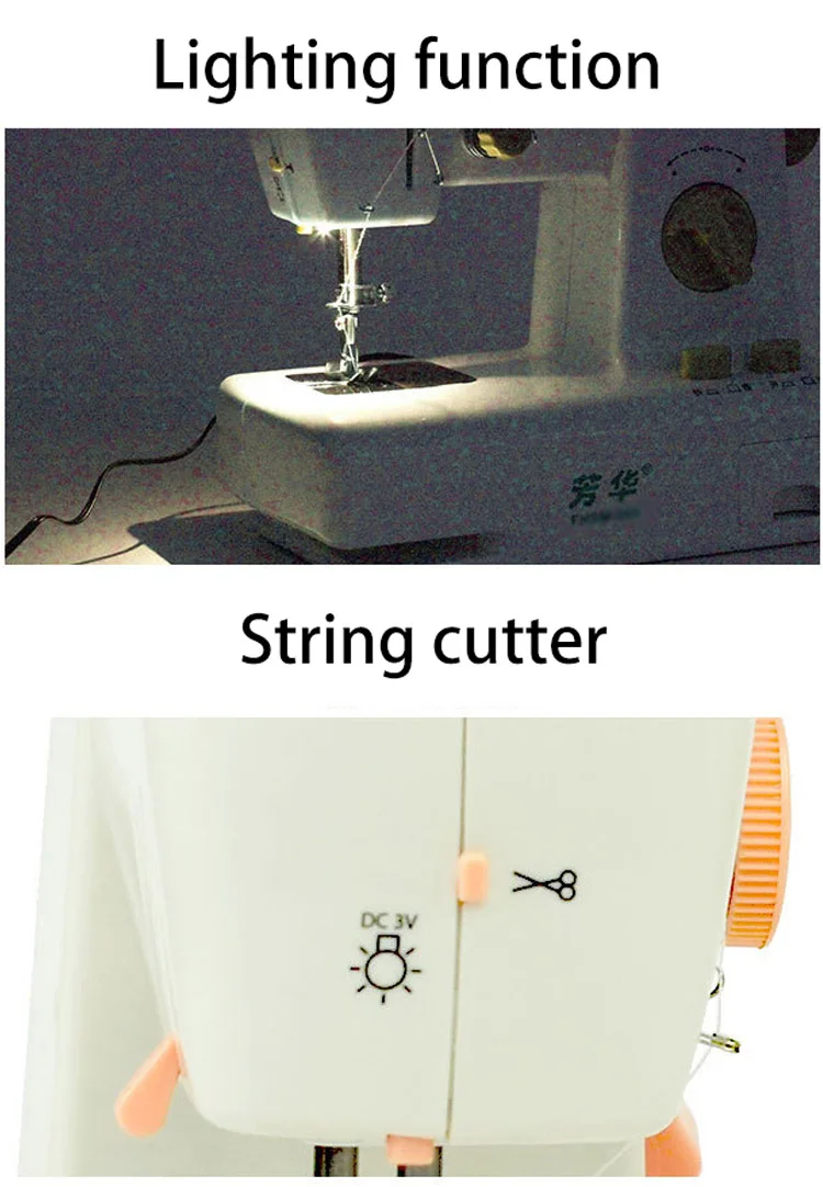 Mini máquina de costura elétrica com máquinas