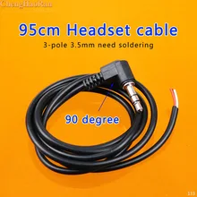 ChengHaoRan 50 см 95 см 3 полюса 3,5 мм 90 градусов разъем DIY динамик наушники аудио кабель Ремонт Замена наушников припоя сварки