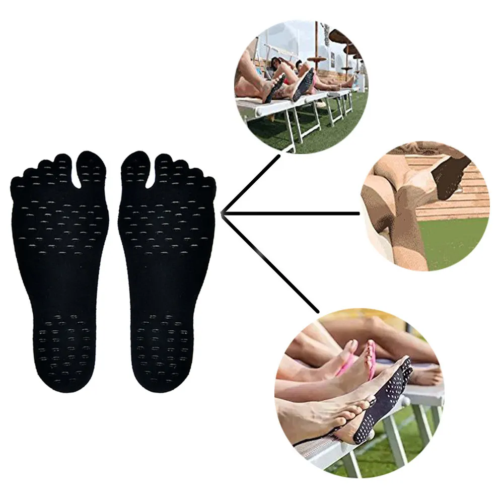 Verano 1 par de almohadillas adhesivas hipoalergénicas para el cuidado de los pies pegatina de pies en protección Invisible antideslizante de los pies de la playa дя я ног