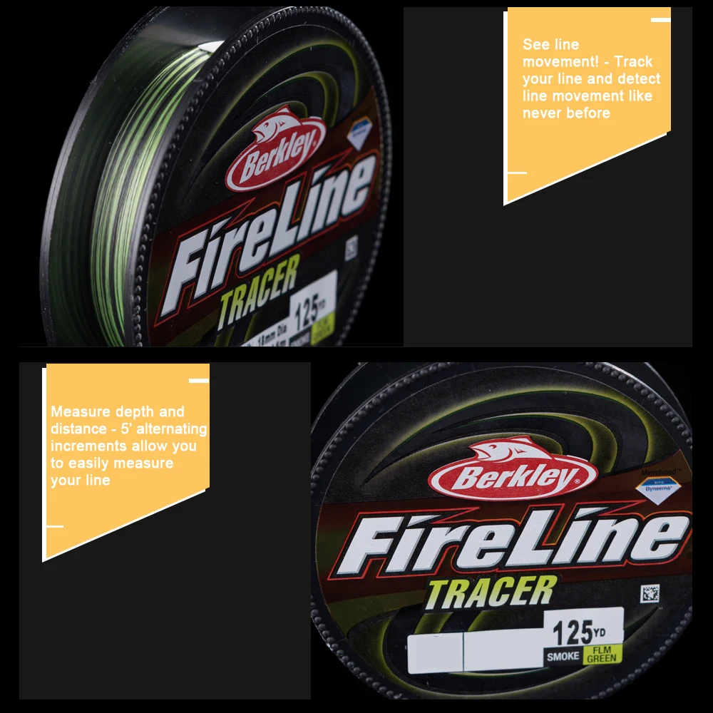 Berkley Fireline BFLFS-TR Tracer плетеная бисерная нить 6lb 10lb 14lb 20lb 30lb PE рыболовная леска 114 м с пластиковой коробкой