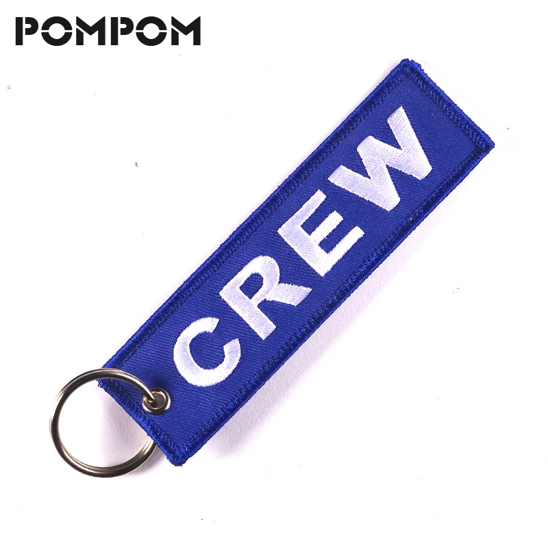 Blue Crew Keychain for Promotion Gifts Embroidery Crew Key Chain Fashion Jewelry OEM Motorcycle