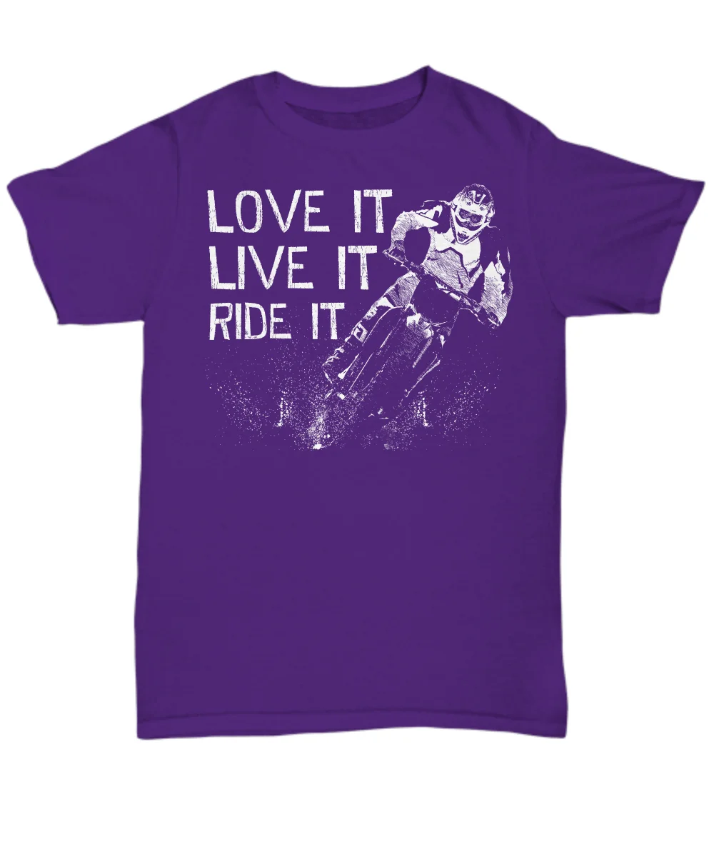 Лидер продаж 2019 футболка из 100% хлопка с надписью Love It Live Ride Moto в стиле унисекс