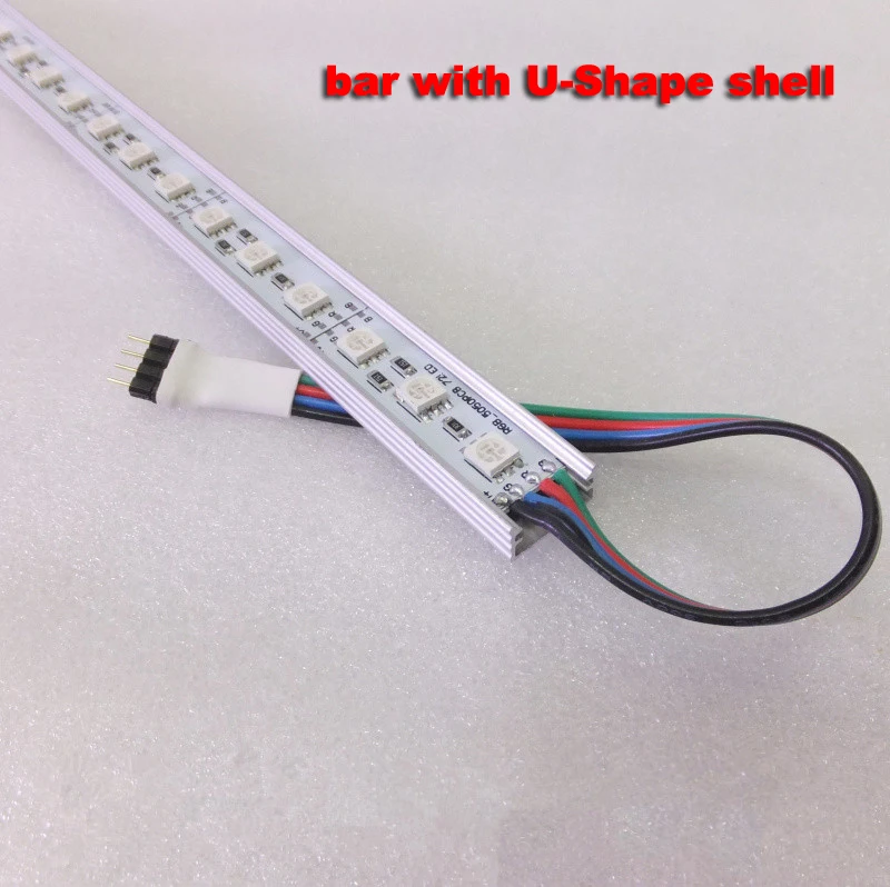 100 шт./лот smd 5050 RGB светодиодные свет DC12V Водонепроницаемый 50 см 30 36 светодиодный Алюминиевый жесткий Светодиодные ленты светодиодный жёсткая планка бар света