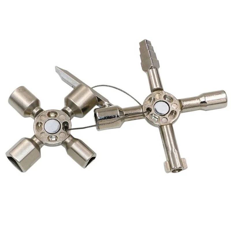 

Universal 10 in 1 Cross Elevator Plumber Key Electrical Cabinet Square Triangle Train Switch Wrench