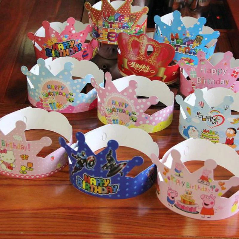 100pcs Princess Prince Crown Shape Party Hat Celebration Cute Party Cap Birthday Hats Festive Decoration Anniversaire Tocados Party Hats Aliexpress