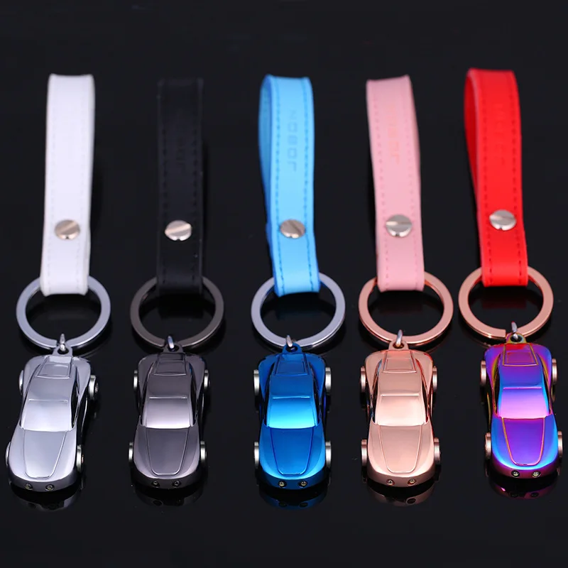 sports car keychain cute key ring for women LED light key chain key