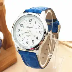 Новый элегантный аналоговый спортивный кожаный ремешок Кварцевые часы мужские Подарочные Наручные часы жесткий браслет для мужчин Relojes