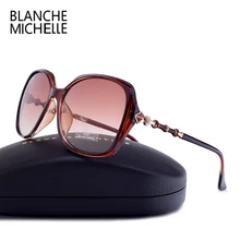 Blanche Michelle, высокое качество, квадратные поляризованные солнцезащитные очки для женщин, фирменный дизайн, UV400, солнцезащитные очки с градиентными линзами, солнцезащитные очки с коробкой