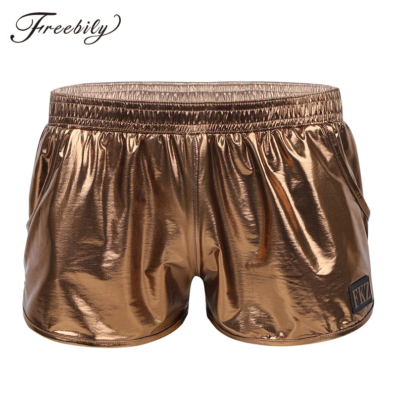 

Mens Swimwear Shiny Metallic Low Rise Elastic Waistban Boy Swim Suits Boxer Shorts Swim Trunks Men Swimsuit Surf Banadores