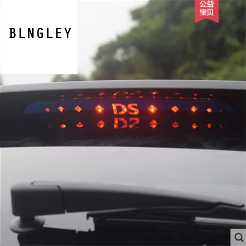

Hollow out carve stainless steel High brake lights hood COVER STICKERS FOR CITROEN DEESSE DS7 2018-19 car accessories