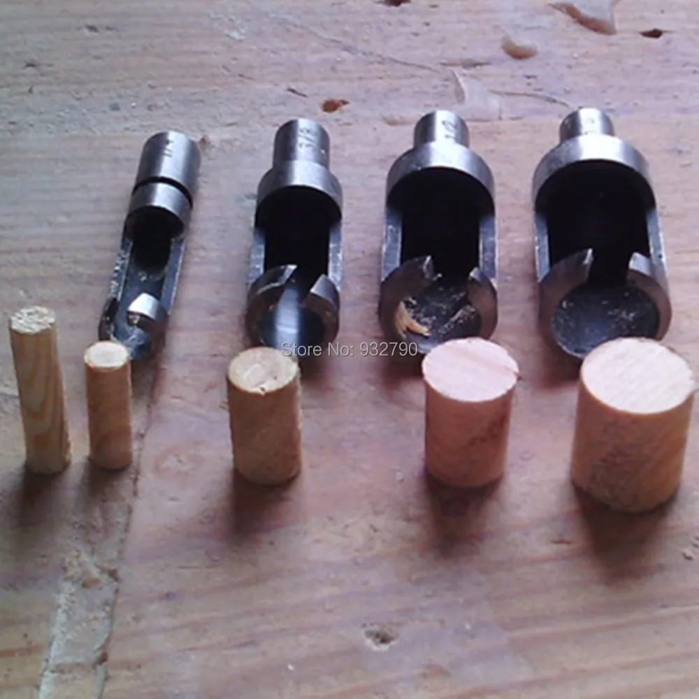 

4pcs Plug Cutter Drill Bit Set Power Tools 1/4" 3/8" 1/2" 5/8" Carpentry Woodworking Wood Plug Cutter Cutting Tool Drill Bit Set