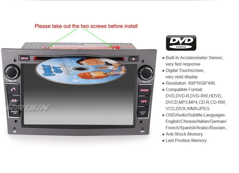 Discount 7" Special Car DVD for Opel Tigra TwinTop from 2004 & Opel Vectra C from 2004 & Opel Vivaro from 2006 & Opel Zafira from 2005 7