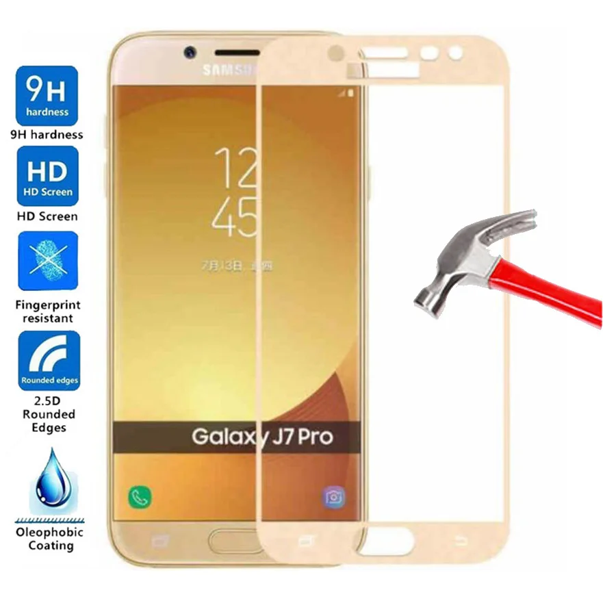 2.5D с уровнем твердости 9 H закаленное Стекло для samsung Galaxy J7 2017 Экран протектор J730F