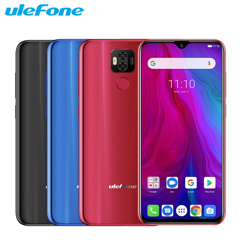 Оригинальный Ulefone power 6 мобильный телефон 6,3 дюймов 4 Гб ОЗУ 64 Гб ПЗУ Helio P35 Восьмиядерный Android 9,0 NFC Смартфон