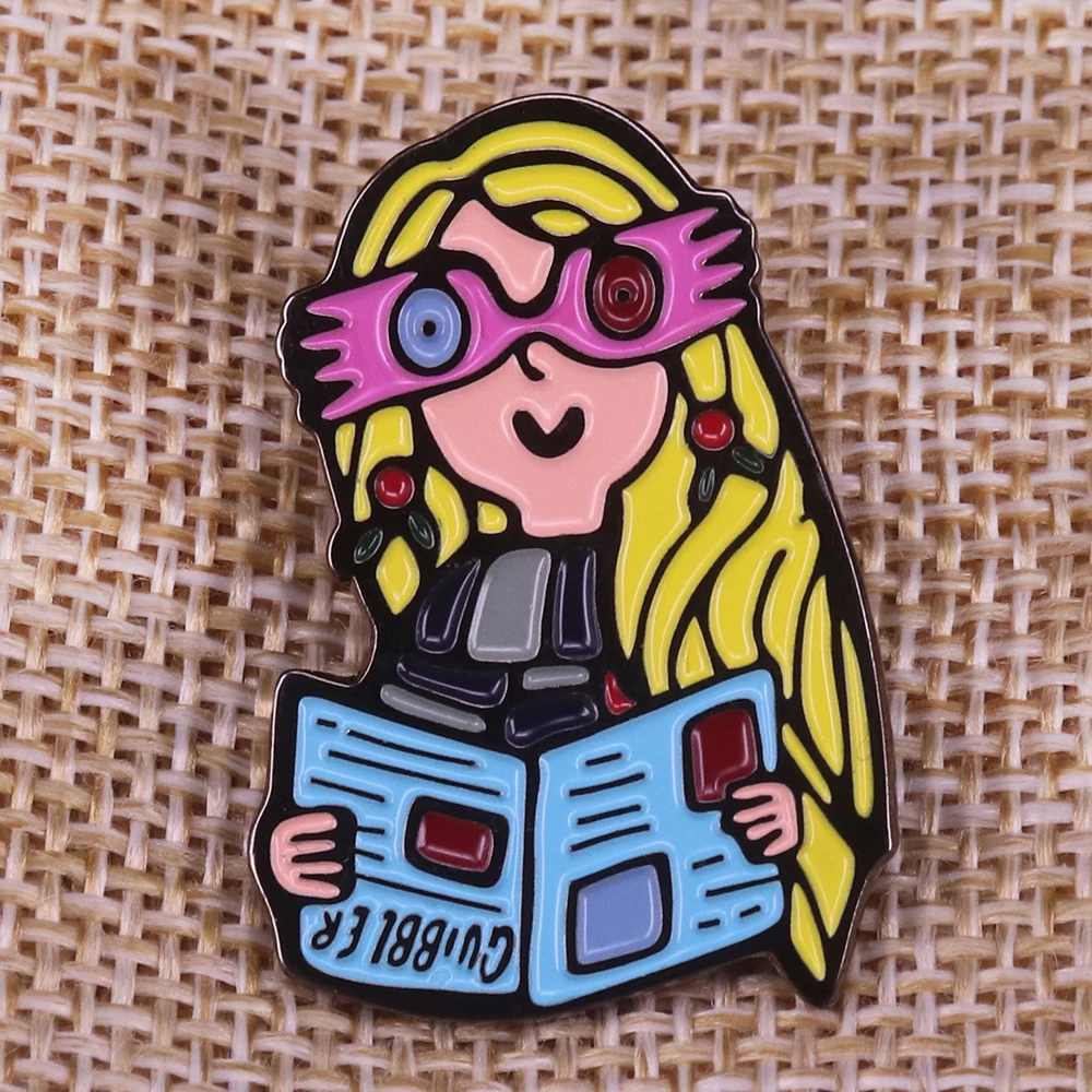 Luna Lovegood мягкая эмалированная булавка подарок на день рождения идея книга любовник значок не волнуйтесь вы такой же вменяемый, как я