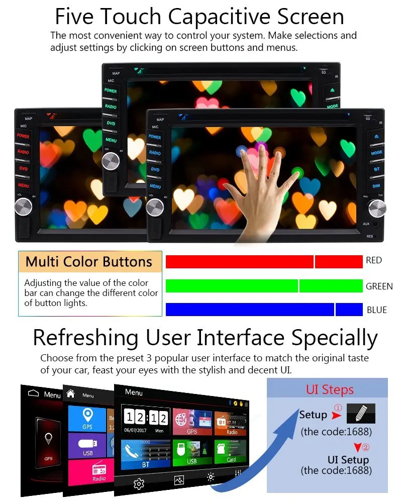 Sale Wireless Rear Camera+Double 2 Din In Dash 6.2" Car DVD CD GPS Navigation Multimedia Player Head unit Bluetooth/GPS/USB/AM FM RDS 2 Sale Wireless Rear Camera+Double 2 Din In Dash 6.2" Car DVD CD GPS Navigation Multimedia Player Head unit Bluetooth/GPS/USB/AM FM RDS 2