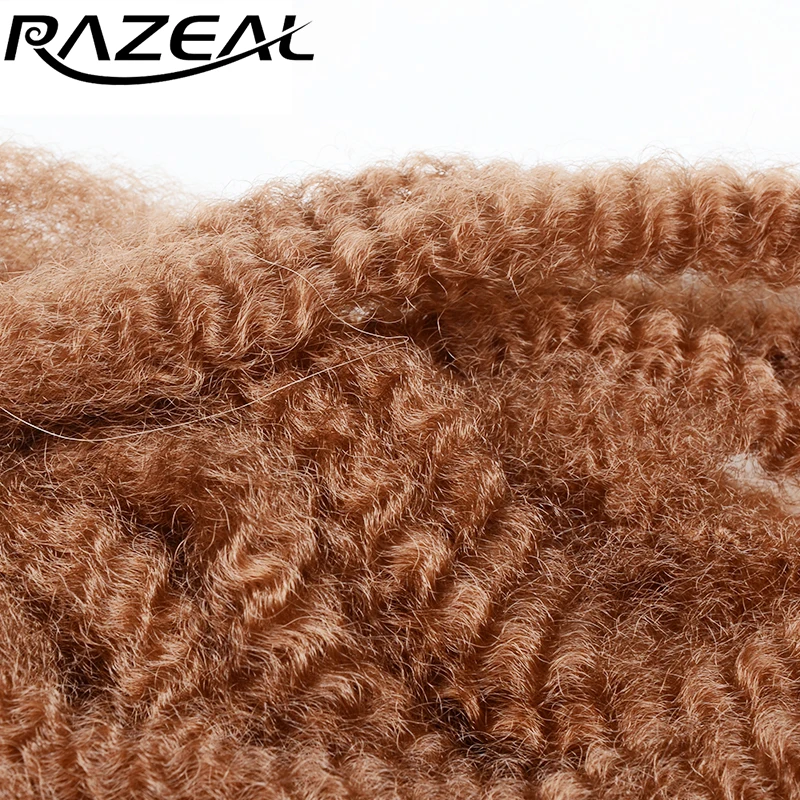 Razeal 18 дюймов 100 г/шт. афро кудрявый Marley косу расширения крючком косы синтетических плетение волос высокое Температура волокно