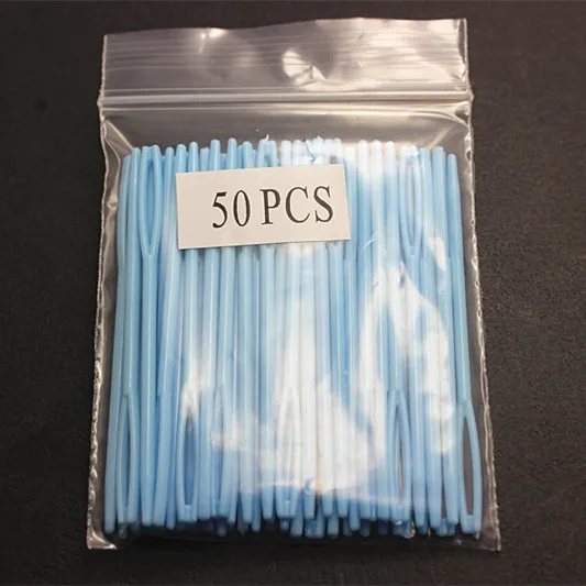 New 7.0 cm 50pcs/pack Safe Blue Plastic Knitting Needles Seam Sewing
