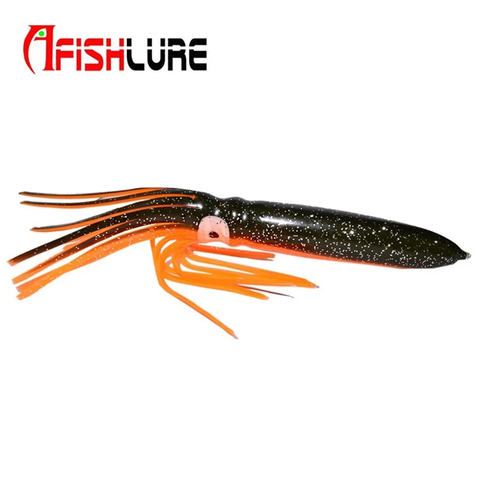 Afishlure Юбка осьминог Rig мягкие приманки 180 мм/15 г рыболовная большая приманка в виде кальмара Большая Морская рыболовная приманка