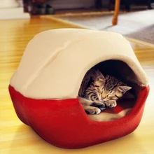 Новая маленькая кровать для собак складной, для дома лежак для домашнего животного для собак и кошек щенок питомник кошка гнездо с ковриком животное дом