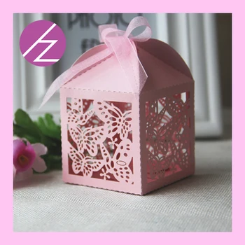 

50pcs/lot 2016 new arrival butterfly wedding box candy box cake box TH-10