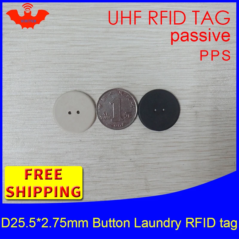 UHF RFID тег прачечная PPS Кнопка моющаяся термостойкая 915 м 868 м 860-960 м Alien higgs3 EPC Gen2 6C смарт-карта пассивные RFID метки