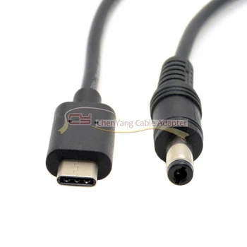 

CY USB-C USB 3.1 Type C to DC 5.5 2.5mm Power Plug Extension Charge Cable for Apple New Laptop 20cm Black USA