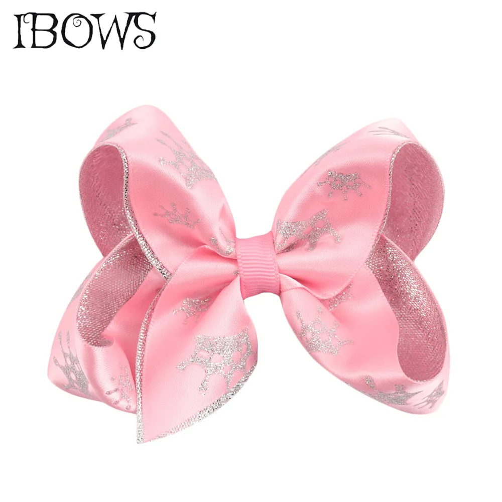 

2Pcs/Lot Printed Crown Hair Bows Layered Grosgrain Ribbon Hairbow For Kids Girls Hairgrips Handmade Hair Accessories