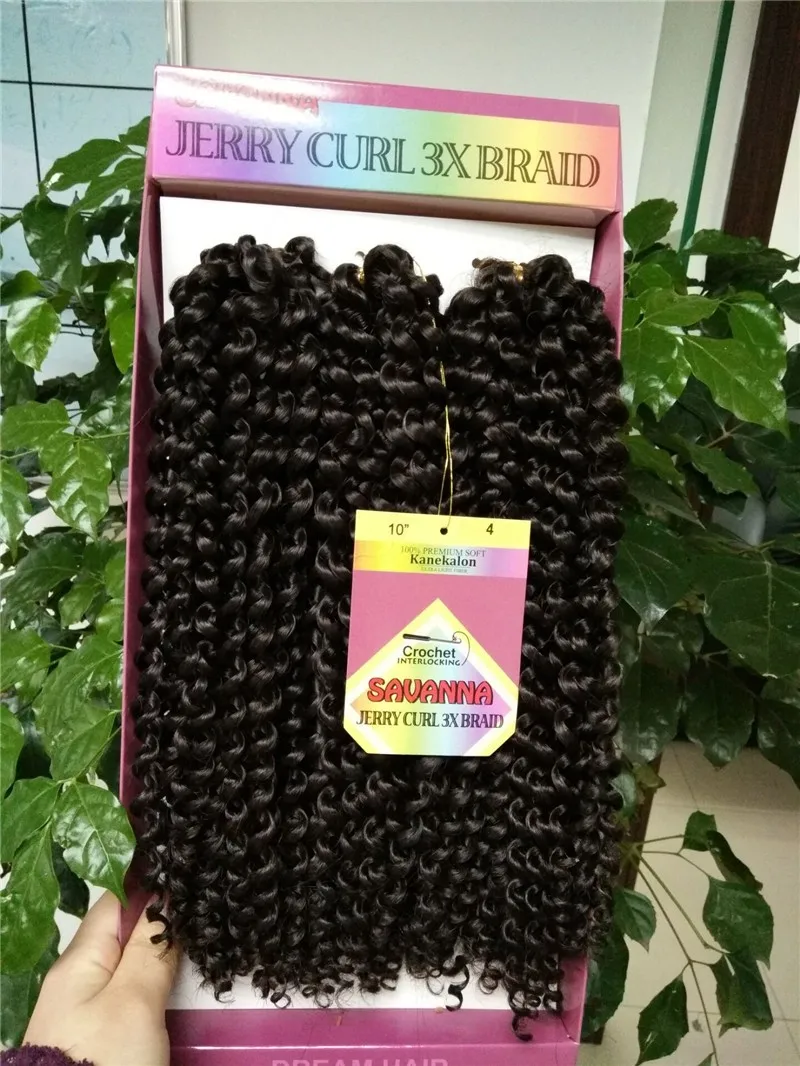 Freetress Afro Curly Hair synthetic savanna 3x jerry curl braids  (48)