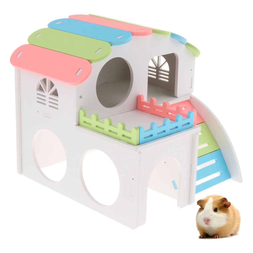 Кровать для маленьких домашних животных Hamsters двухслойная кровать с лестницы и