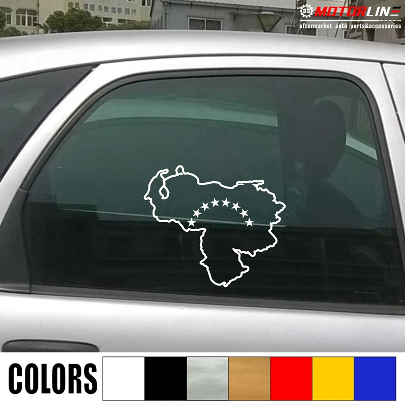 

Venezuela Outline Map Decal Sticker Car Vinyl pick size color die cut no bkgrd