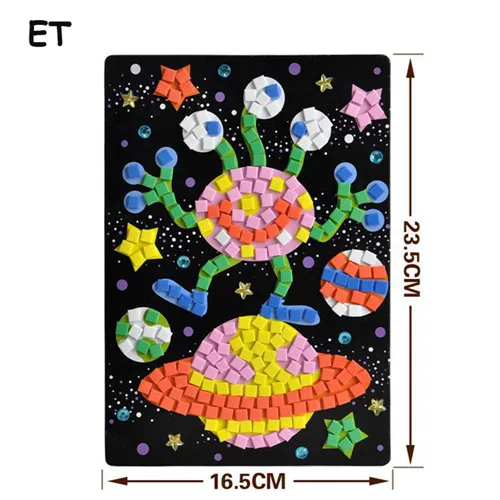 2020 Creative Kids Game DIY Kits 3D Mosaics Puzzle Stickers EVA Foam drawing Early Educational Toys For Kids Educational Toy 28