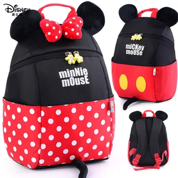 

Disney Original Baby Backpack 1-5Y Baby Toddler Backpack Mickey Minnie Harnesses Leash Anti Lost Kindergarten Girl Boy Backpack