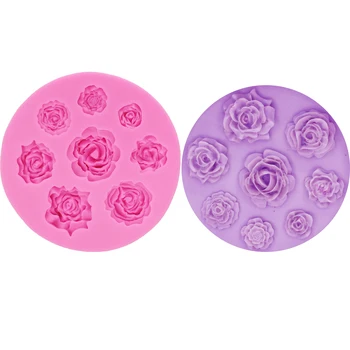 

M0049 Rose Sugarcraft mould Flower silicone mold fondant cake decorating tools chocolate gumpaste mold