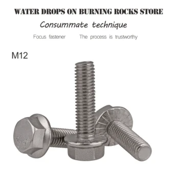 

M12 Large Hexagon Hex Head Serrated Flange Bolts 304 Stainless Steel Home Improvement SUS304 Full Thread Free shipping