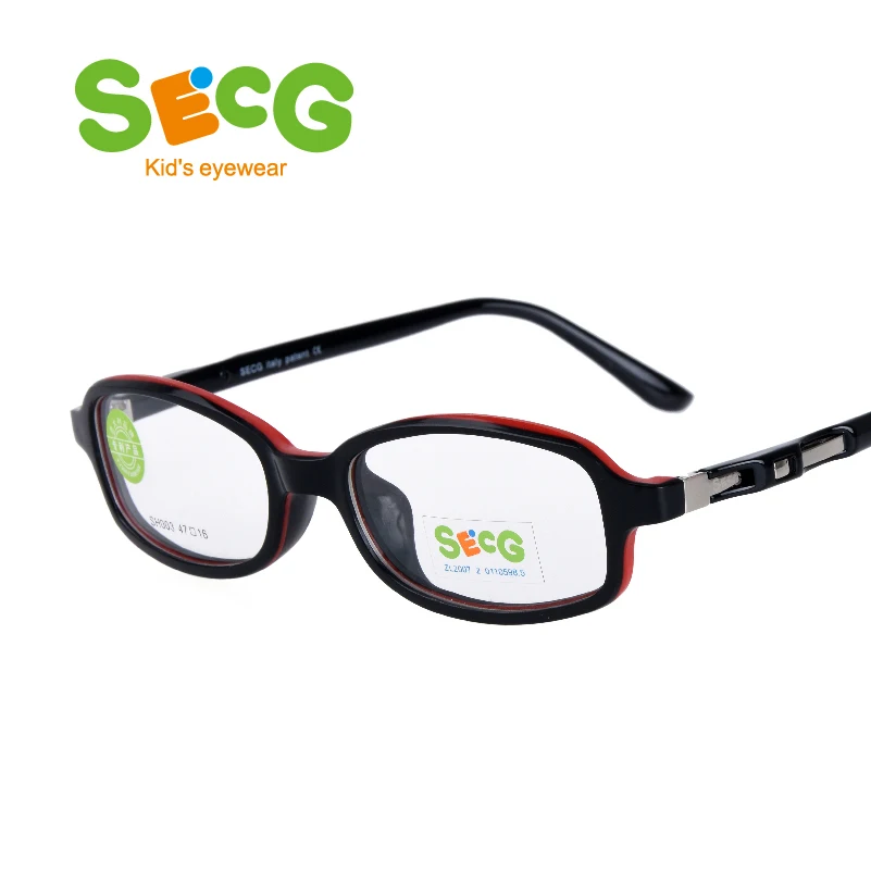 SECG ментальная оправа для детей, оптическая оправа, гибкая для детей, для мальчиков и девочек, унисекс, резина, силикон, с ремешком, очки по рецепту - Цвет оправы: C3