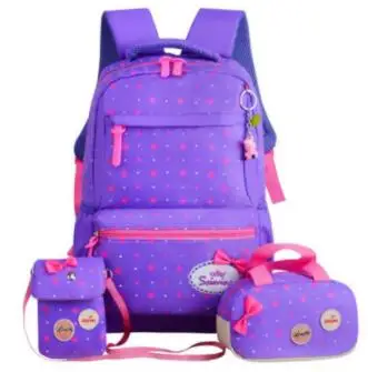 

Cute School Bags For Teenager Girls travel Backpack kids Princess Orthopedic Schoolbags 3pcs/Set Backpacks schoolbags
