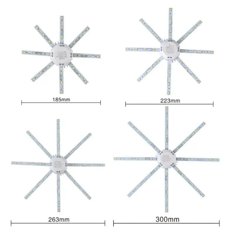 220V 56LED потолочный Панель светильник 12/16/20/24 Вт 500LM в форме осьминога Крытый Спальня потолочная панель для жилого фургона Ночной светильник Модуль панель округлая панель с лампочками