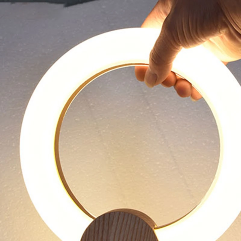 Nordic Modern Solid Wood Round Table Lamp Eye Protection Study Bedroom Licing Room Bedside Desk Lamp Home Decoration Light (10)