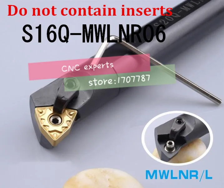 

S16Q-MWLNR06 16mm Lathe Cutting Tools CNC Turning Tool Lathe Machine Tools Internal Metal Lathe Tool Boring Bar Type MWLNR/L