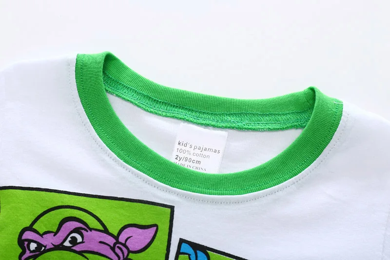 New Toddler Boys 3t Pajamas Kids Pijamas Boys Pijamas Pyjama Trousers Sleepwear For Spring Autumn Cotton Team Turtle Cartoon 2-7