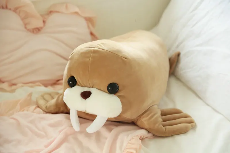 1 шт. 45/55 см Kawaii с изображением моржа игрушки с плюшевой ткани, мягкие и комфортные в качестве подушки для детей в подарок на день рождения