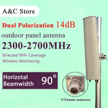 2.4 г 14dBi Wi-Fi антенны двойной поляризация 90 градусов Открытый панельная антенна для AP сектора с высоким коэффициентом усиления N-женский разъем