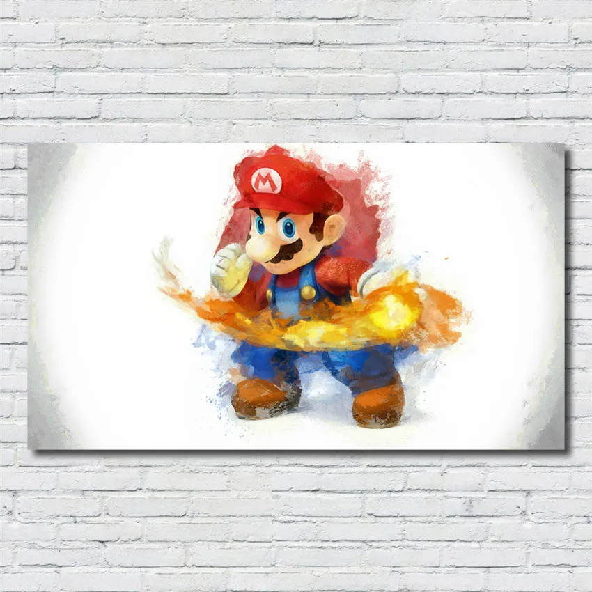 

Super Mario Bros game Painting Cartoon Nursery Kids Room HD Home Decor Art Decor wall art posters canvas painting R466