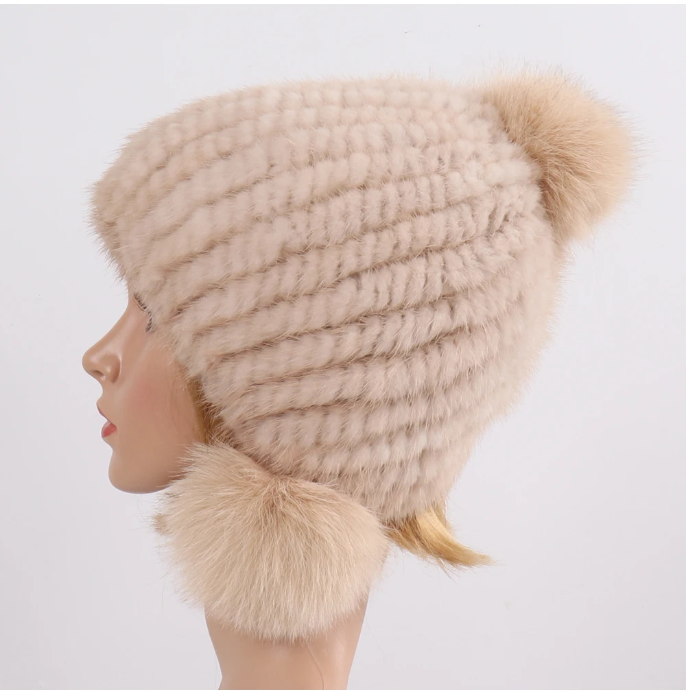 Для русской зимы, Женская качественная натуральная меховая шапка из натуральной норки, теплая натуральная норковая меховая шапка, шапки, женская модная меховая шапка из натуральной норки s